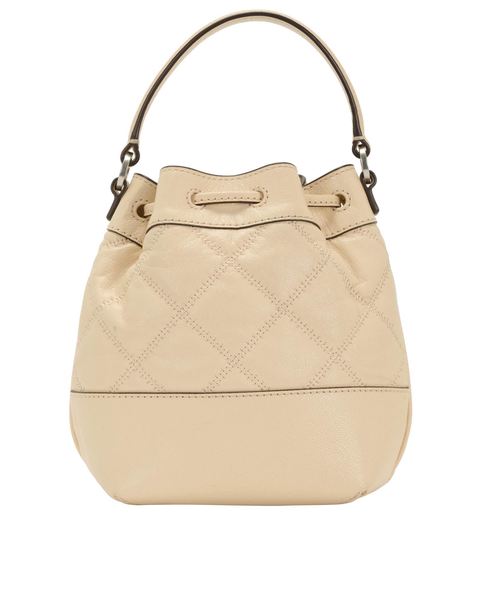 Mini Willa Bucket Bag, &pound;120, Handbags, Beige, Leather, Back view